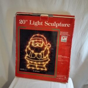 Vintage Santa Claus Lighted Sculpture 20” Christmas Holidays